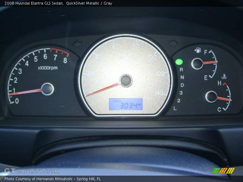 QuickSilver Metallic / Gray 2008 Hyundai Elantra GLS Sedan