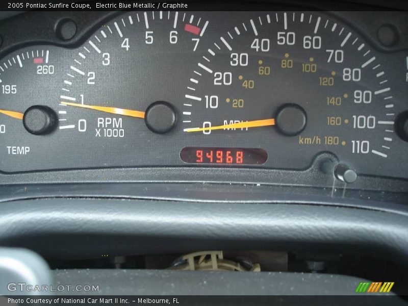 Electric Blue Metallic / Graphite 2005 Pontiac Sunfire Coupe