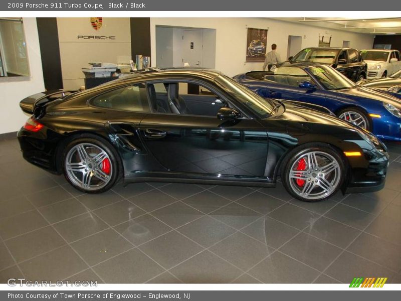 Black / Black 2009 Porsche 911 Turbo Coupe