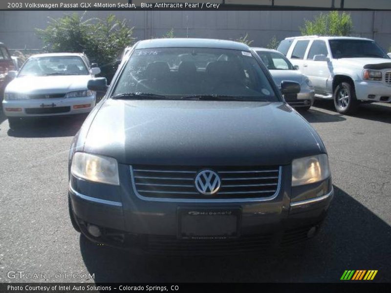 Blue Anthracite Pearl / Grey 2003 Volkswagen Passat GLX 4Motion Sedan