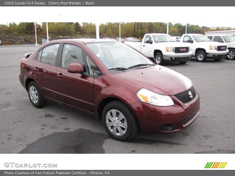 Cherry Red Metallic / Black 2009 Suzuki SX4 Sedan