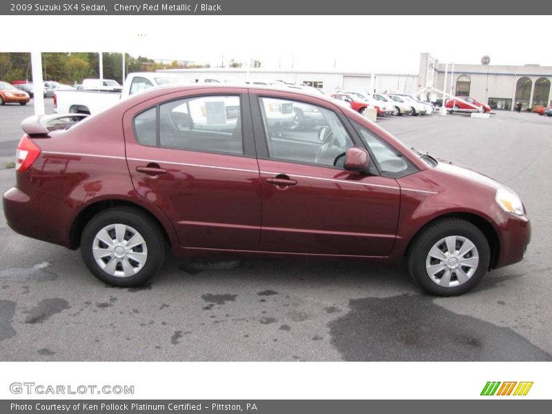Cherry Red Metallic / Black 2009 Suzuki SX4 Sedan