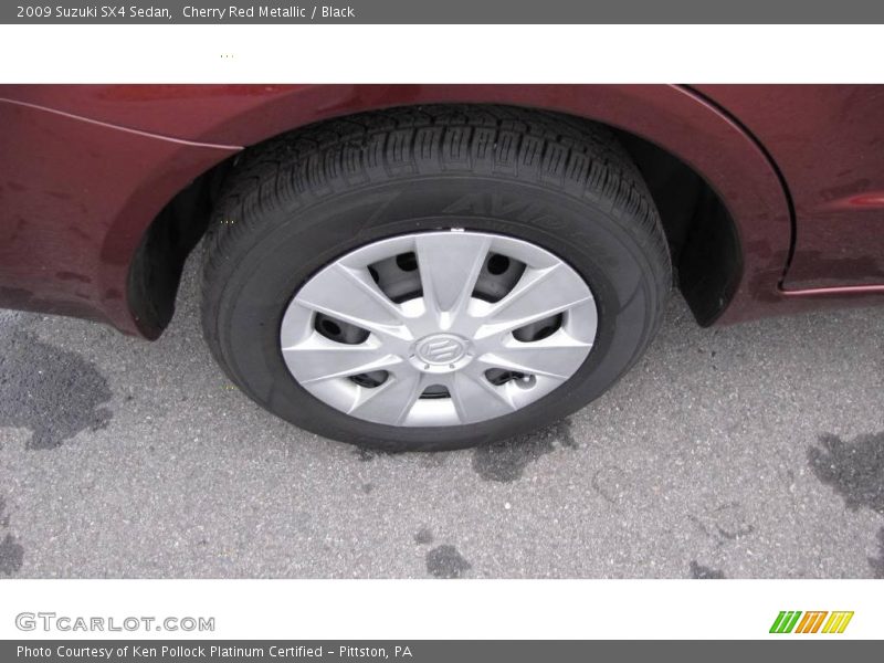 Cherry Red Metallic / Black 2009 Suzuki SX4 Sedan