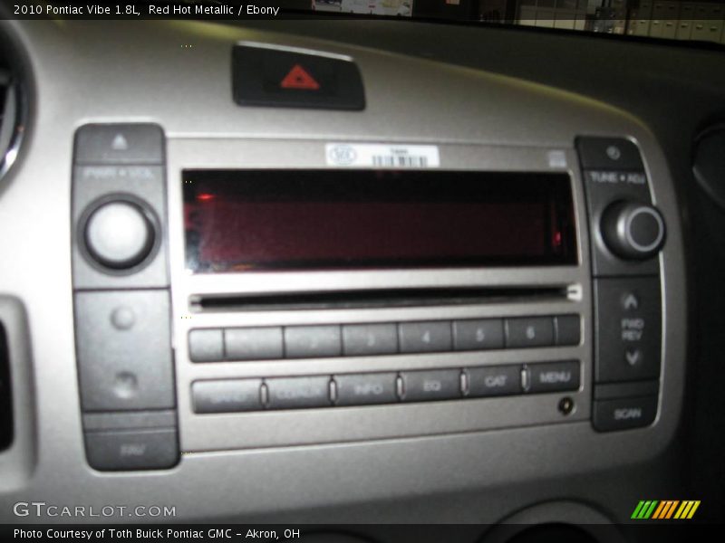 Red Hot Metallic / Ebony 2010 Pontiac Vibe 1.8L
