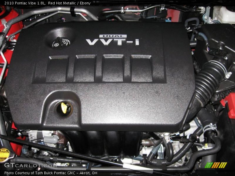Red Hot Metallic / Ebony 2010 Pontiac Vibe 1.8L