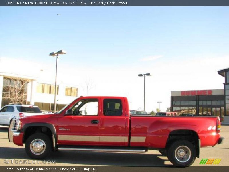 Fire Red / Dark Pewter 2005 GMC Sierra 3500 SLE Crew Cab 4x4 Dually