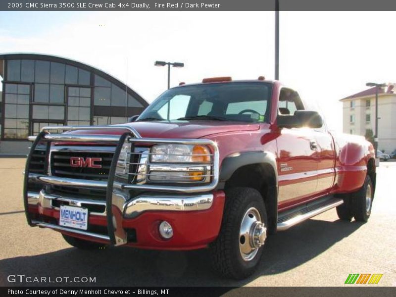Fire Red / Dark Pewter 2005 GMC Sierra 3500 SLE Crew Cab 4x4 Dually