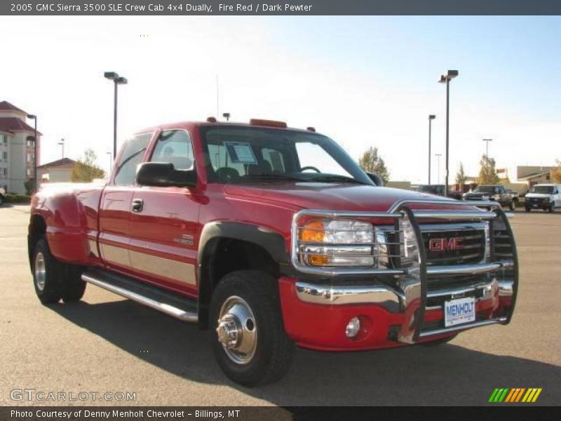 Fire Red / Dark Pewter 2005 GMC Sierra 3500 SLE Crew Cab 4x4 Dually