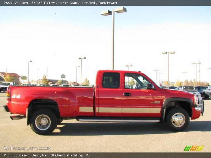 Fire Red / Dark Pewter 2005 GMC Sierra 3500 SLE Crew Cab 4x4 Dually