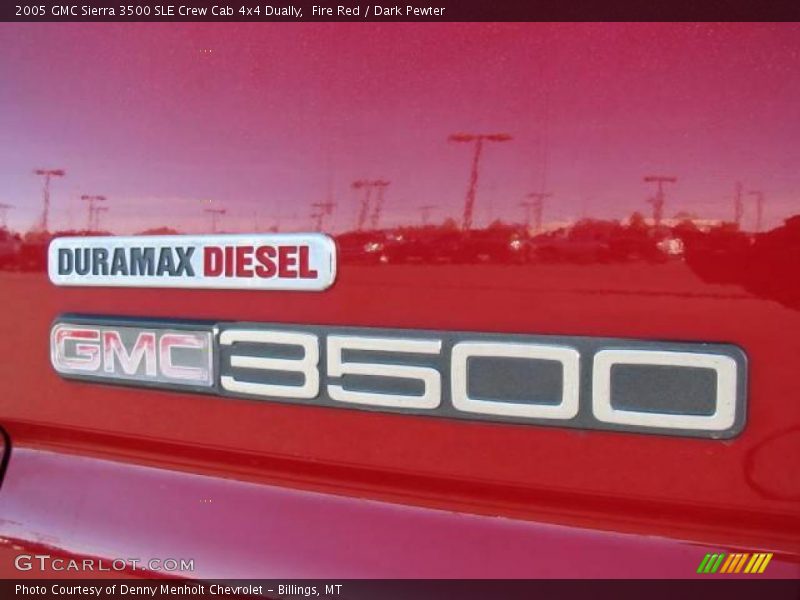 Fire Red / Dark Pewter 2005 GMC Sierra 3500 SLE Crew Cab 4x4 Dually