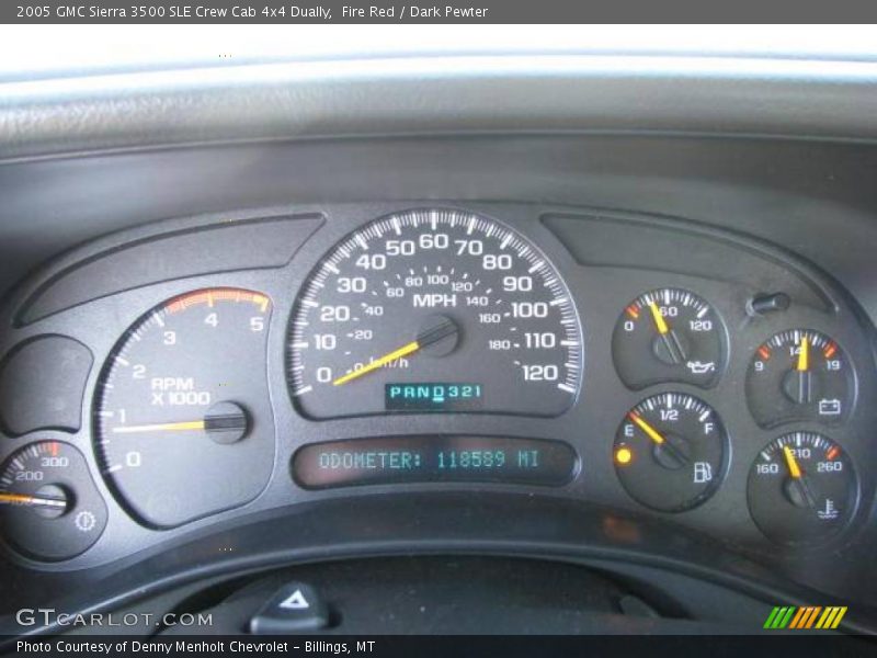 Fire Red / Dark Pewter 2005 GMC Sierra 3500 SLE Crew Cab 4x4 Dually