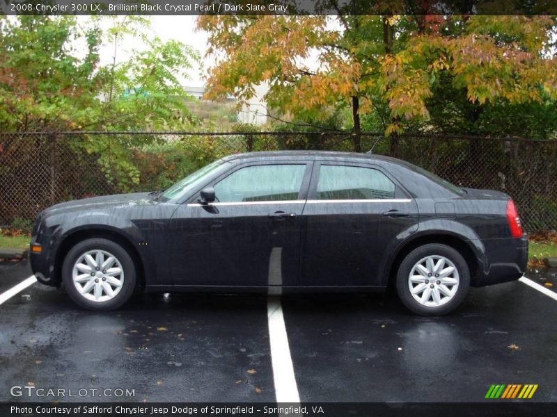 Brilliant Black Crystal Pearl / Dark Slate Gray 2008 Chrysler 300 LX