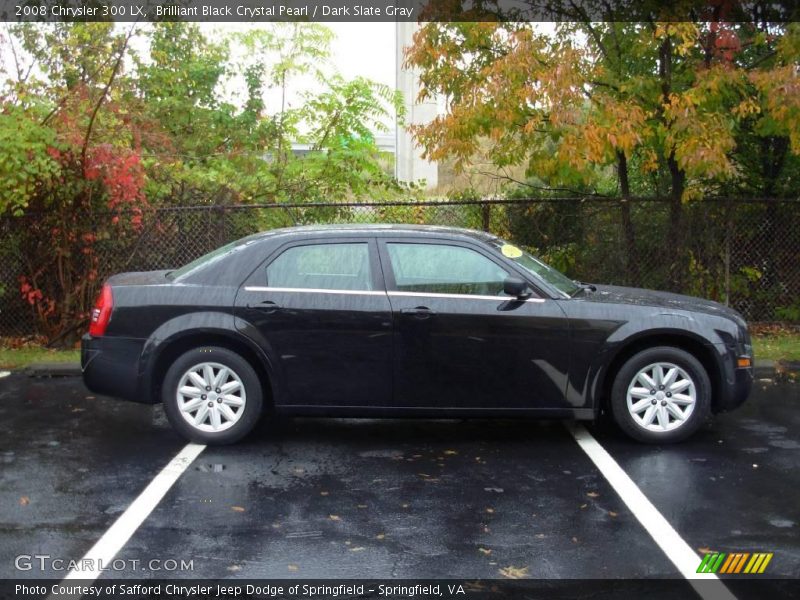 Brilliant Black Crystal Pearl / Dark Slate Gray 2008 Chrysler 300 LX