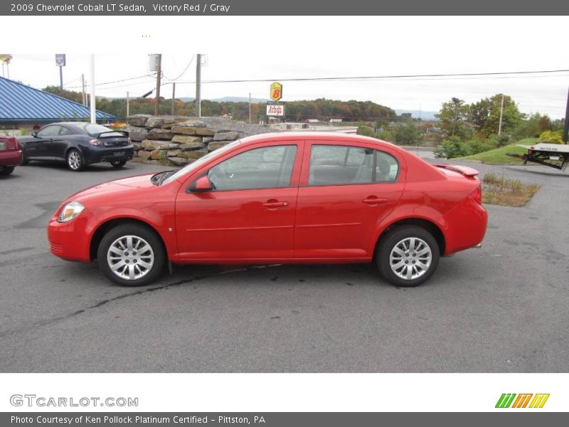 Victory Red / Gray 2009 Chevrolet Cobalt LT Sedan