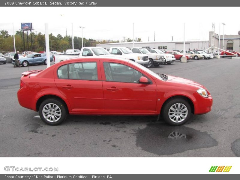Victory Red / Gray 2009 Chevrolet Cobalt LT Sedan