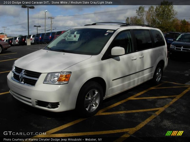 Stone White / Medium Slate Gray/Light Shale 2010 Dodge Grand Caravan SXT