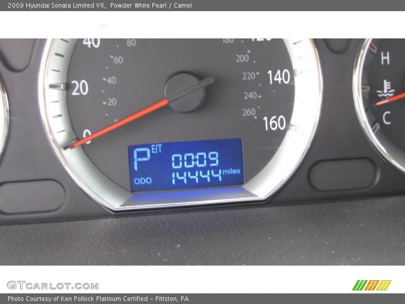 Powder White Pearl / Camel 2009 Hyundai Sonata Limited V6