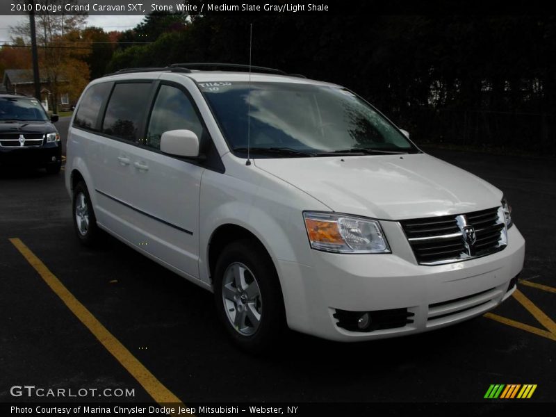Stone White / Medium Slate Gray/Light Shale 2010 Dodge Grand Caravan SXT