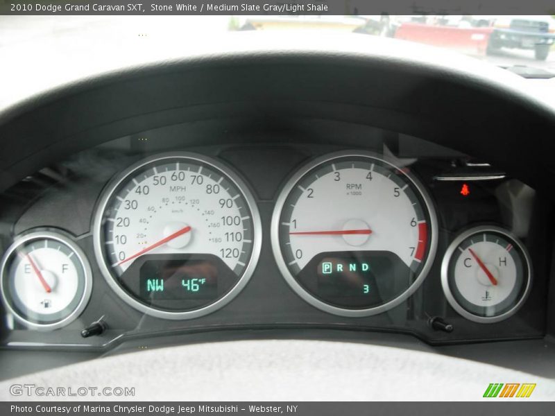 Stone White / Medium Slate Gray/Light Shale 2010 Dodge Grand Caravan SXT