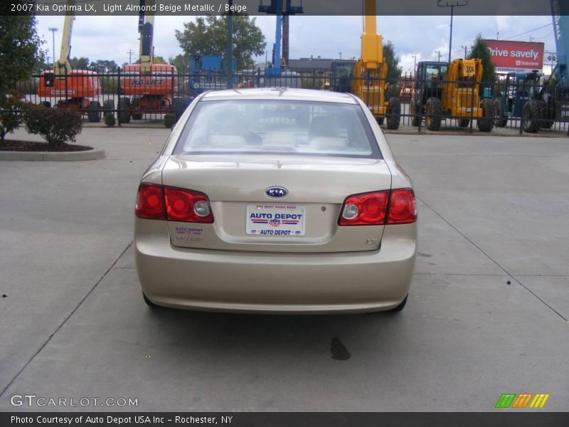 Light Almond Beige Metallic / Beige 2007 Kia Optima LX