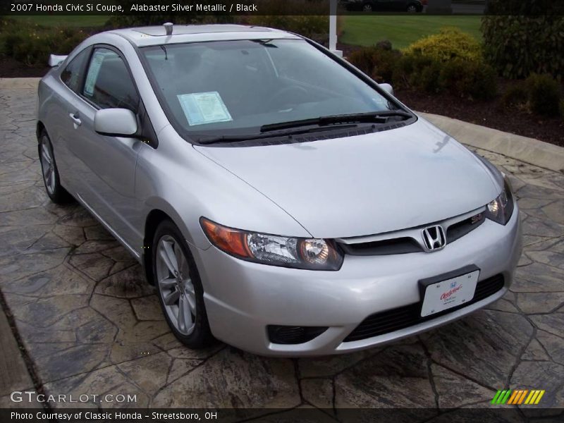 Alabaster Silver Metallic / Black 2007 Honda Civic Si Coupe