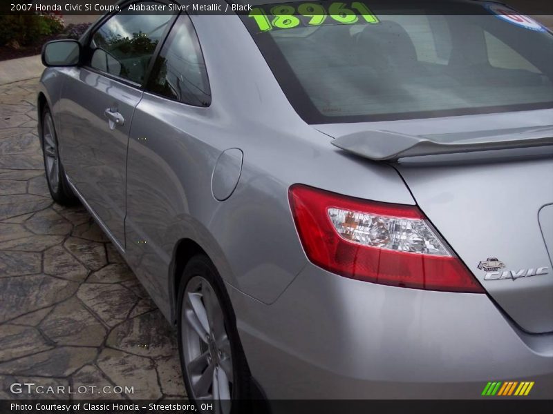 Alabaster Silver Metallic / Black 2007 Honda Civic Si Coupe