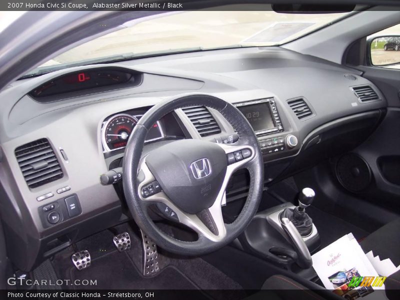 Alabaster Silver Metallic / Black 2007 Honda Civic Si Coupe