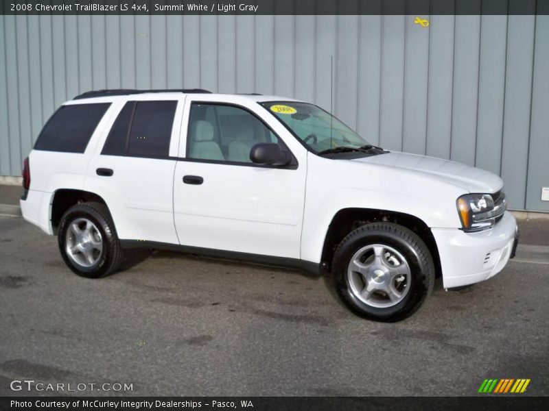 Summit White / Light Gray 2008 Chevrolet TrailBlazer LS 4x4