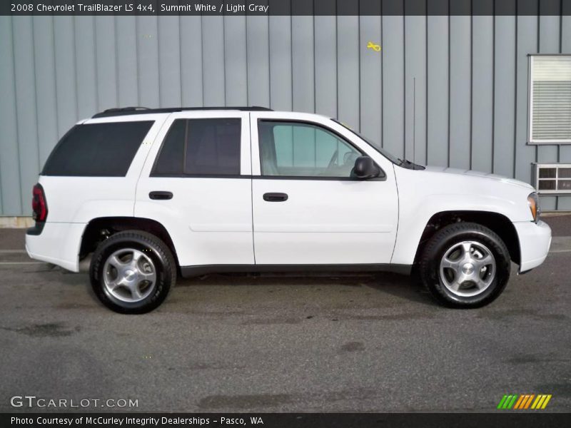 Summit White / Light Gray 2008 Chevrolet TrailBlazer LS 4x4
