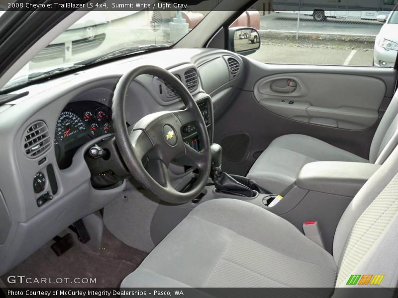 Summit White / Light Gray 2008 Chevrolet TrailBlazer LS 4x4