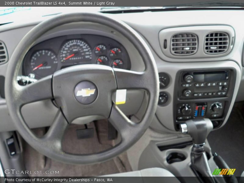 Summit White / Light Gray 2008 Chevrolet TrailBlazer LS 4x4