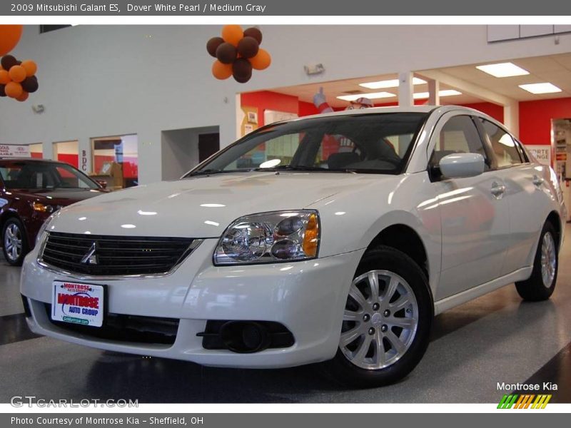Dover White Pearl / Medium Gray 2009 Mitsubishi Galant ES