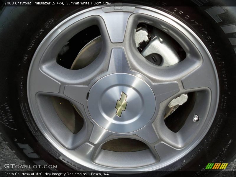 Summit White / Light Gray 2008 Chevrolet TrailBlazer LS 4x4