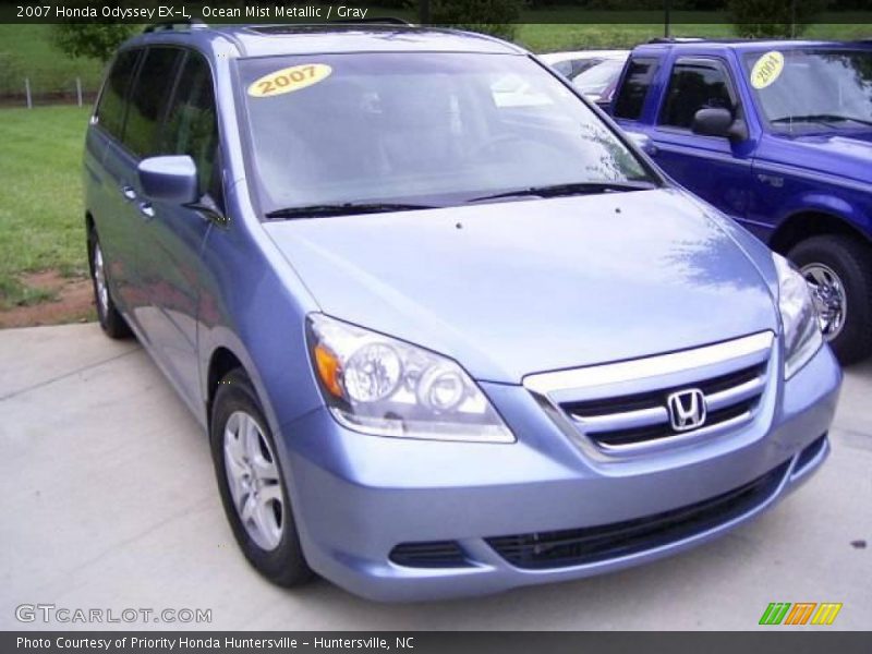 Ocean Mist Metallic / Gray 2007 Honda Odyssey EX-L