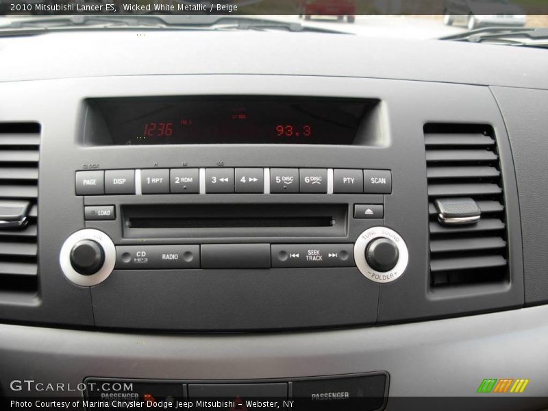 Wicked White Metallic / Beige 2010 Mitsubishi Lancer ES
