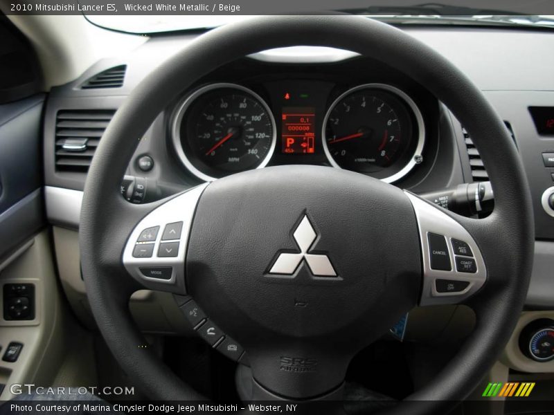 Wicked White Metallic / Beige 2010 Mitsubishi Lancer ES