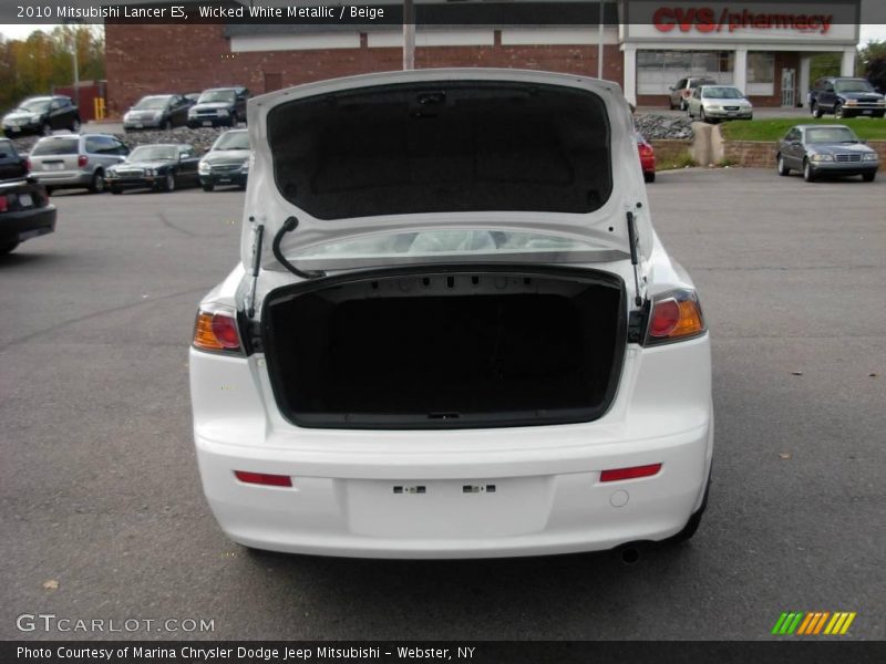 Wicked White Metallic / Beige 2010 Mitsubishi Lancer ES