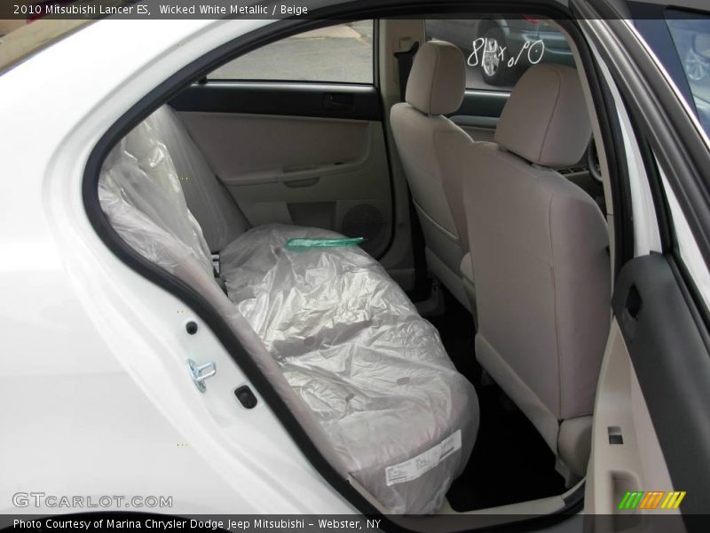 Wicked White Metallic / Beige 2010 Mitsubishi Lancer ES