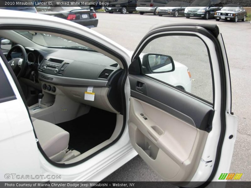 Wicked White Metallic / Beige 2010 Mitsubishi Lancer ES