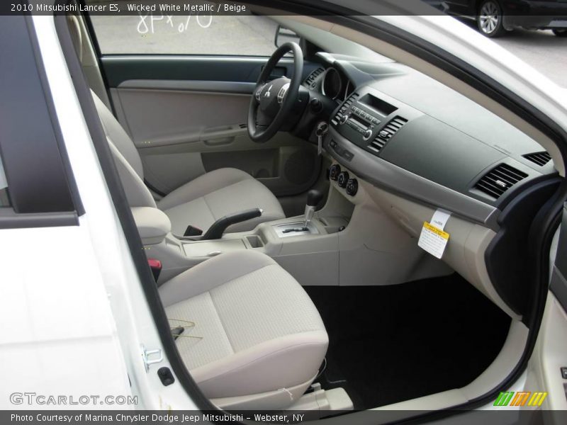 Wicked White Metallic / Beige 2010 Mitsubishi Lancer ES