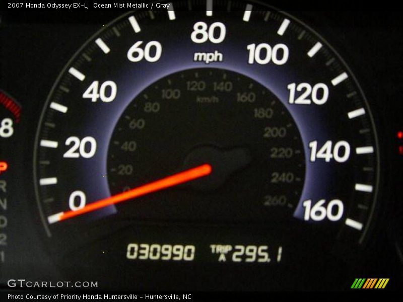 Ocean Mist Metallic / Gray 2007 Honda Odyssey EX-L