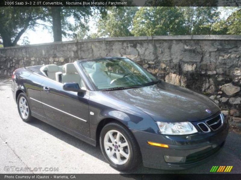 Nocturne Blue Metallic / Parchment 2006 Saab 9-3 2.0T Convertible