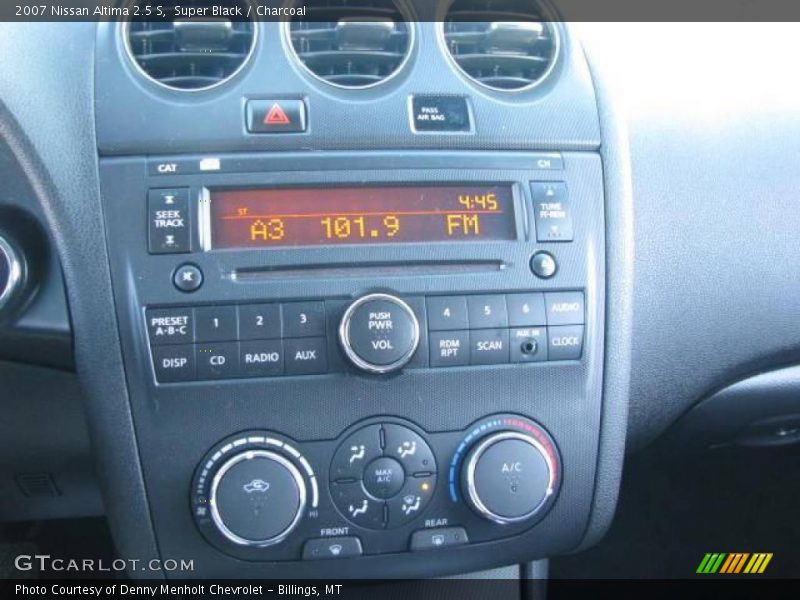 Super Black / Charcoal 2007 Nissan Altima 2.5 S