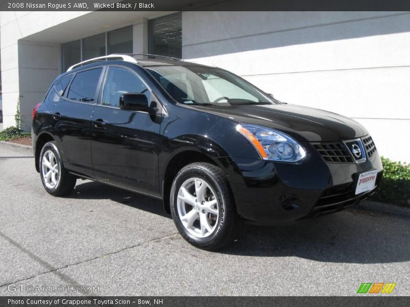 Wicked Black / Black 2008 Nissan Rogue S AWD
