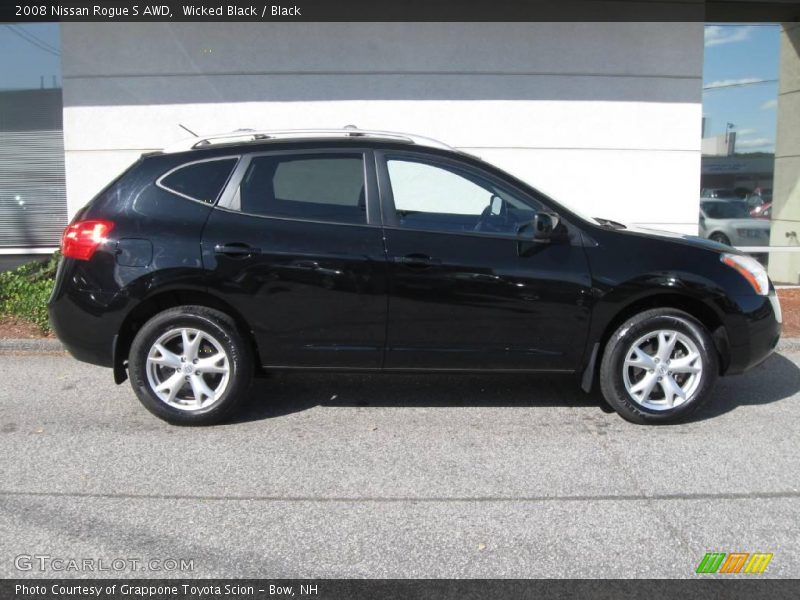 Wicked Black / Black 2008 Nissan Rogue S AWD
