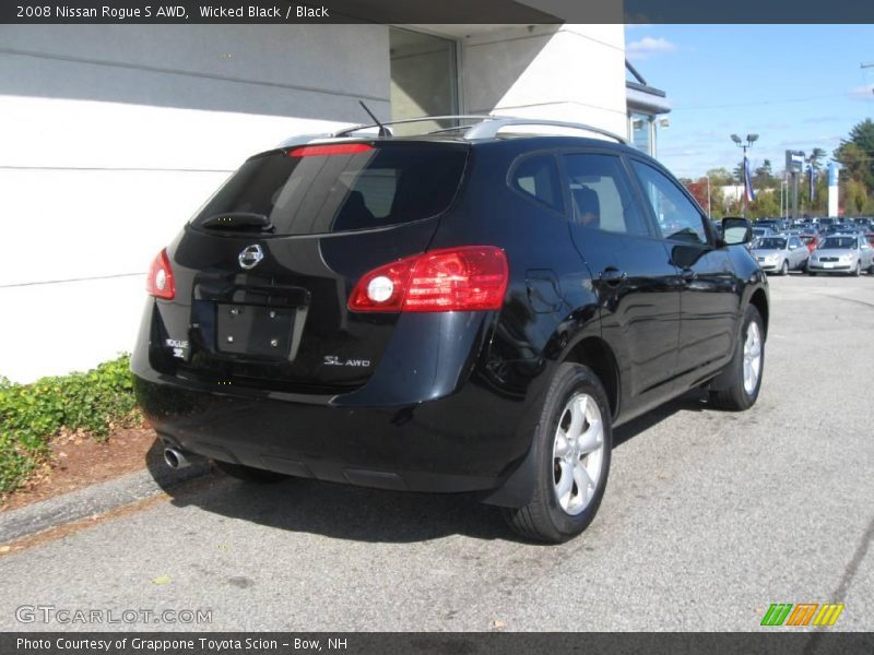 Wicked Black / Black 2008 Nissan Rogue S AWD