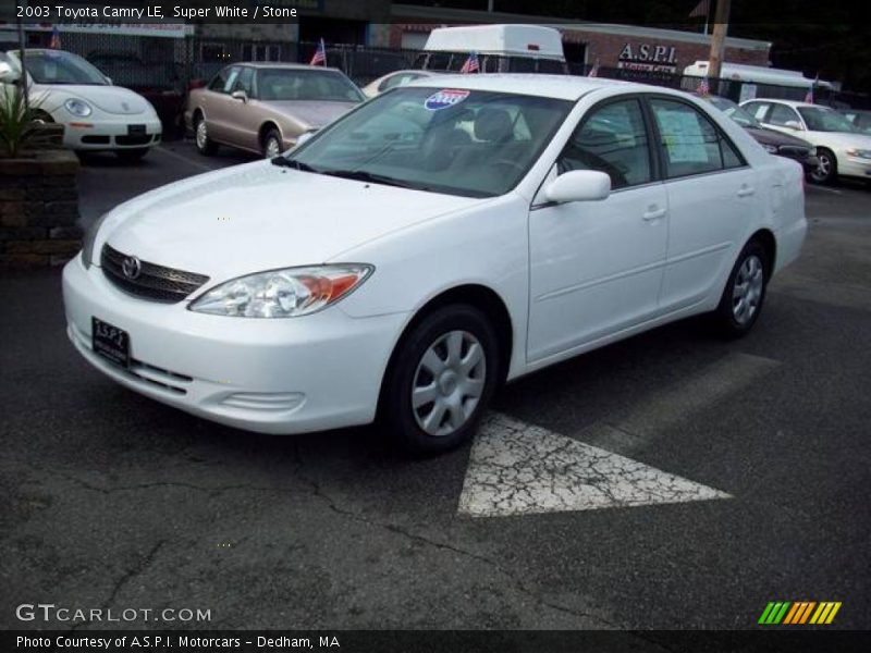 Super White / Stone 2003 Toyota Camry LE