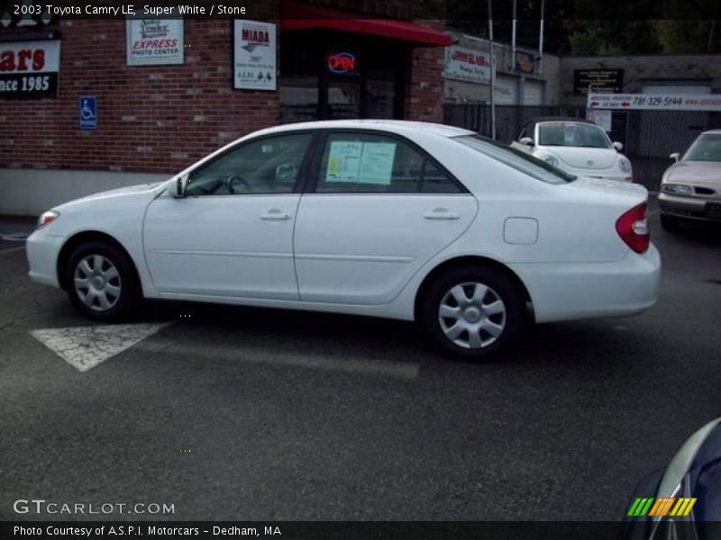 Super White / Stone 2003 Toyota Camry LE