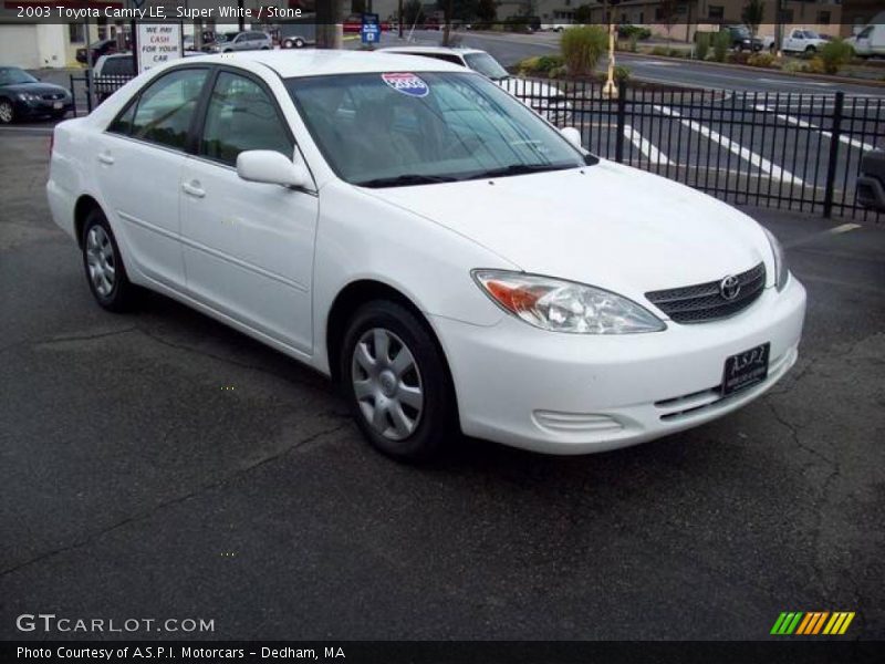 Super White / Stone 2003 Toyota Camry LE
