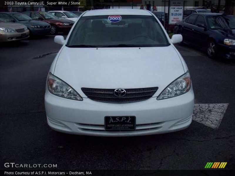 Super White / Stone 2003 Toyota Camry LE